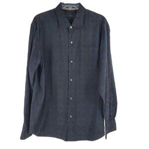 Tommy Bahama Black long sleeve button-down silk shirt Extra large